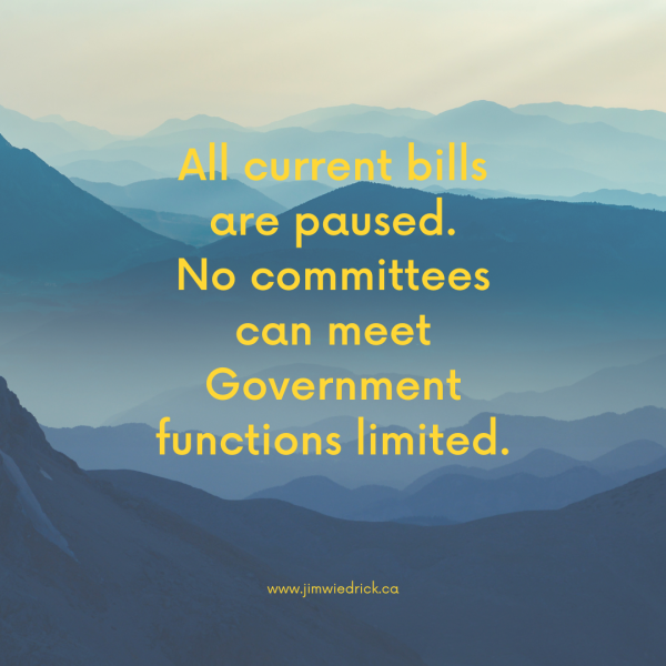 Understanding Trudeau's Prorogation & the Leadership Vacuum: all current bills are paused. Not committees can meet. Government functions limited.