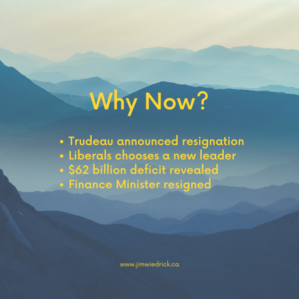 Why now? Trudeau announced resignation.